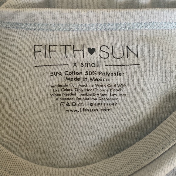 Light blue Fifth Sun crop top XS - Picture 3 of 3